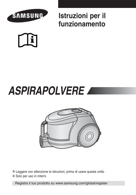 Samsung Aspirapolvere SC4300 con sacco, Twin Chamber System&amp;trade;,  1600 W - User Manual_1.74 MB, pdf, ITALIAN