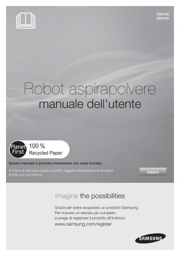 Samsung Navibot Light VR10BTBATBB - User Manual (Windows 7)_38.54 MB, pdf, ENGLISH, ITALIAN, PORTUGUESE, SPANISH