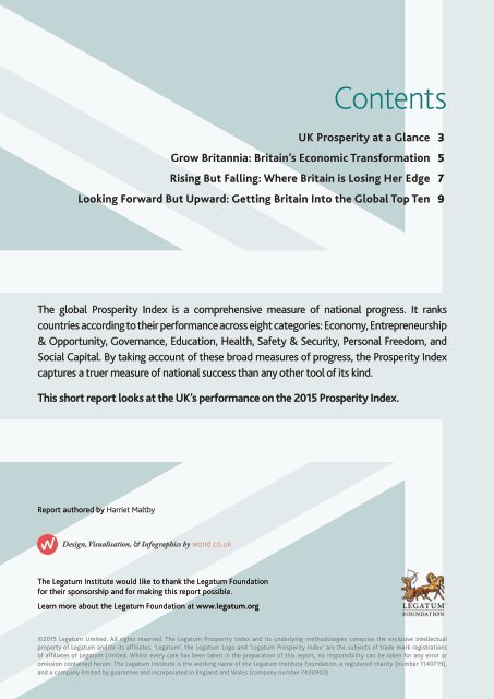 The UK Prosperity Report
