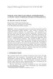 LINEAR AND CIRCULAR ARRAY OPTIMIZATION: A STUDY ... - PIER