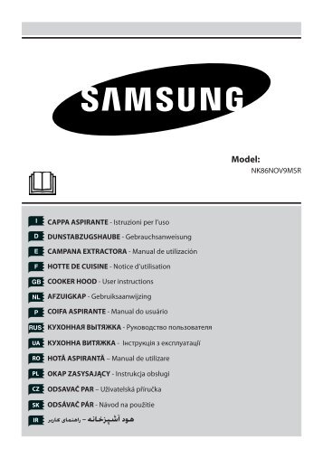 Samsung NK86NOV9MSR - User Manual_0.01MB, pdf, ENGLISH, CZECH, DUTCH, FRENCH, GERMAN, INDONESIAN, ITALIAN, POLISH, PORTUGUESE, ROMANIAN, RUSSIAN, SLOVAK, SPANISH, UKRAINIAN