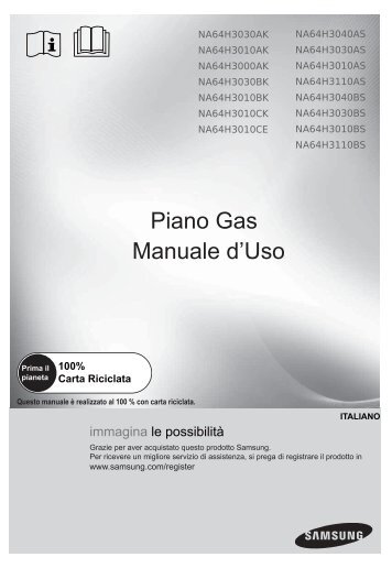 Samsung Piano Cottura a Gas NA64H3010AK - User Manual_2.71 MB, pdf, ITALIAN