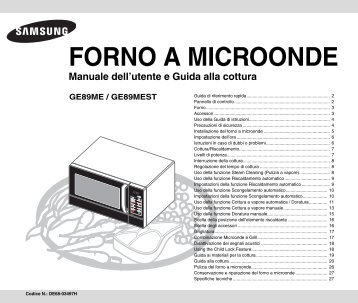 Samsung GE89ME-B - User Manual_2.96 MB, pdf, ITALIAN