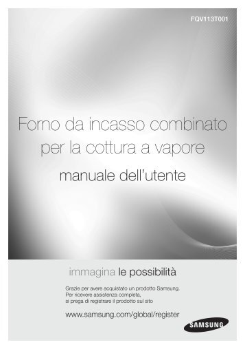 Samsung Forno elettrico BI-STEAM con funzione Steam Clean, 1,3 cu. - User Manual_25.69 MB, pdf, ITALIAN