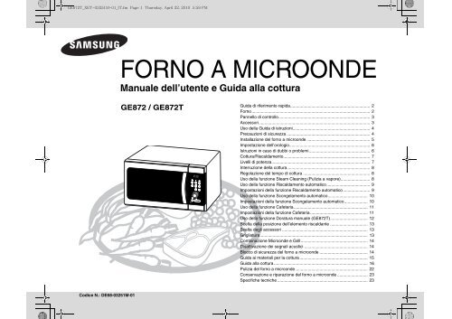 Samsung GE872T-BC/XET - User Manual_1 MB, pdf, ITALIAN