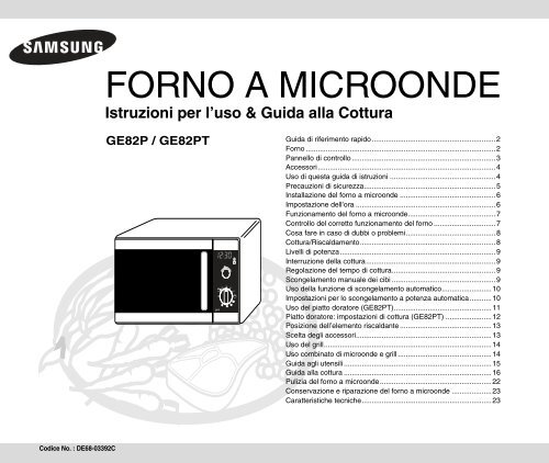 Samsung GE 82P-B - User Manual_1.76 MB, pdf, ITALIAN