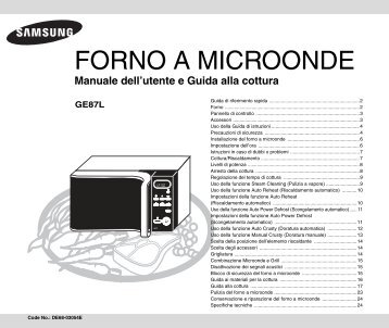 Samsung GE87L - User Manual_1.69 MB, pdf, ITALIAN