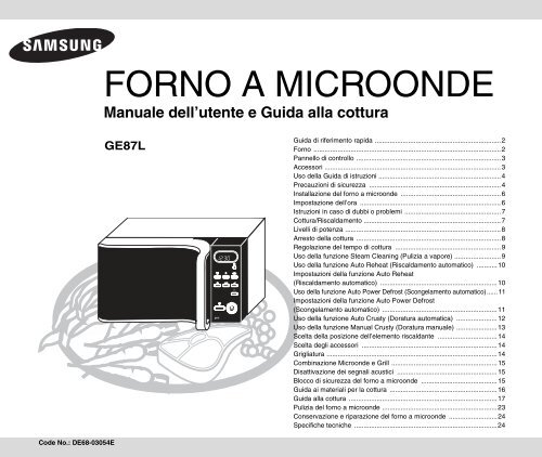 Samsung GE87L - User Manual_1.69 MB, pdf, ITALIAN