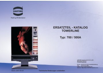 ERSATZTEIL - KATALOG TOWERLINE Typ: 700 / 500A - Harting KG