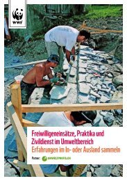 Freiwilligeneinsätze, Praktika und Zivildienst im Umweltbereich