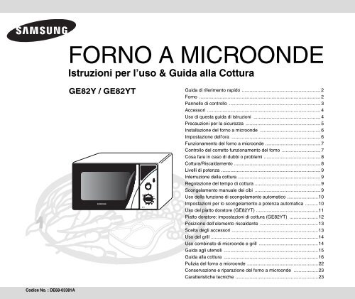 Samsung GE82Y - User Manual_2.82 MB, pdf, ITALIAN