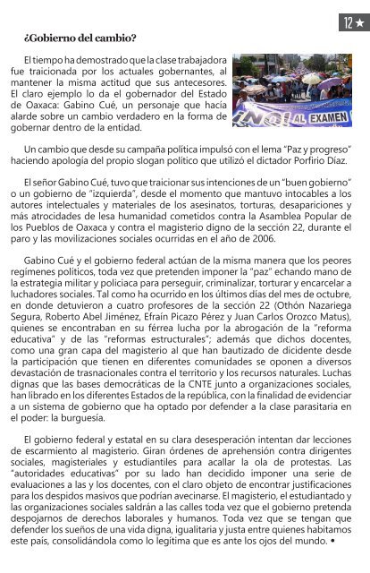 La televisiva y sanguinaria evaluación sólo podrá frenarse con una combativa LUCHA SINDICAL.