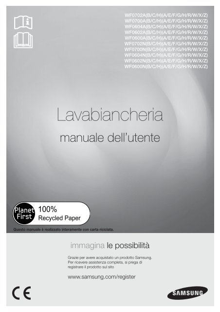 Samsung Aegis Bigbang Washer with Eco Bubble, 7 kg, White - User Manual(User Manual)_4.58 MB, pdf, ITALIAN