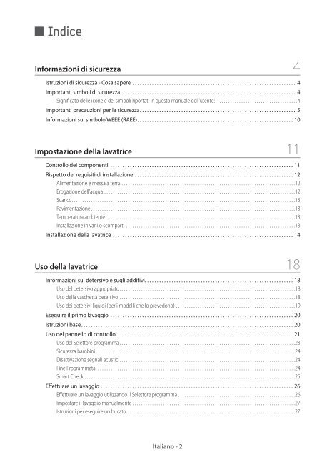 Samsung Lavatrice WF90F5EDW2W - Quick Guide_0.52 MB, pdf, ITALIAN