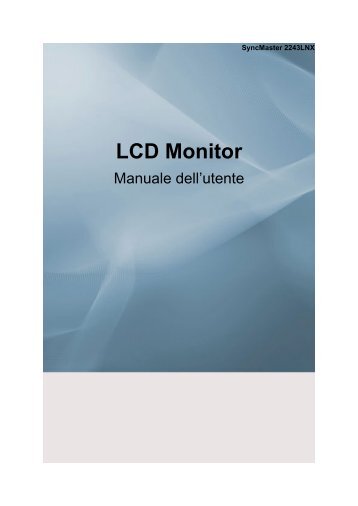 Samsung 2243LNX - User Manual_4.01 MB, pdf, ITALIAN