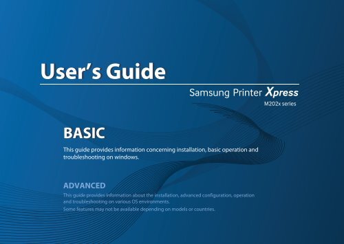 Samsung Stampante Laser b/n Xpress M2022 (20 ppm) - User Manual_21.21 MB,  pdf, ENGLISH