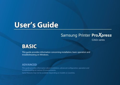 Samsung Stampante Laser a colori ProXpress C2620DW (26 ppm) - User Manual_37.66 MB, pdf, ENGLISH