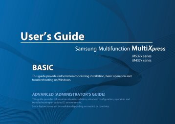 Samsung Multifunzione b/n Smart MultiXpress M5370LX (A4) (53 ppm) - User Manual_59.32 MB, pdf, ENGLISH