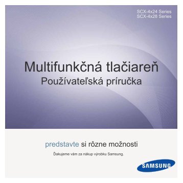 Samsung SCX-4824FN - User Manual_7.45 MB, pdf, SLOVAK, MULTI LANGUAGE