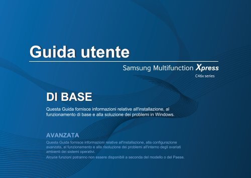 Samsung Multifunzione a colori Xpress C460FW (A4) (18/4 ppm) - User  Manual_42.56 MB, pdf, ITALIAN