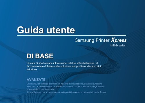 Samsung Stampante Laser b/n Xpress M2022W (20 ppm) - User Manual_20.96 MB,  pdf, ITALIAN