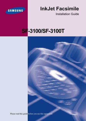 Samsung SF-3100I - User Manual_2.65 MB, pdf, ENGLISH