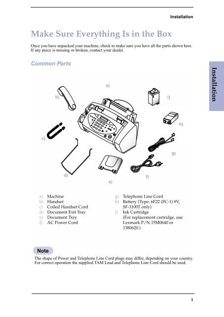 Samsung SF-3100I - User Manual_2.42 MB, pdf, ENGLISH