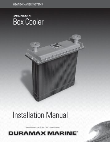 Box Cooler Installation Manual - Duramax Marine