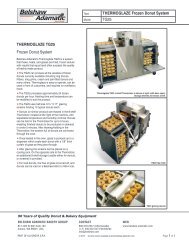 THERMOGLAZE Frozen Donut System TG25 THERMOGLAZE TG25 Frozen Donut System