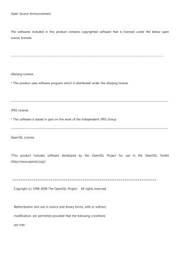 Samsung Stampante Laser b/n ML-5010ND (48 ppm) - Open Source Announcement_0.32 MB, pdf, ENGLISH