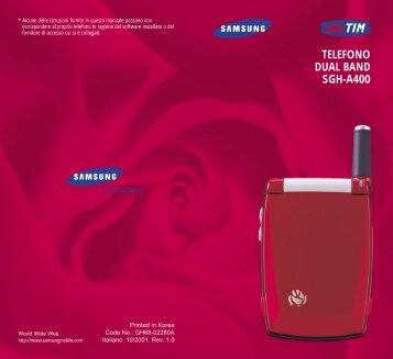 Samsung SGH-A400WA - User Manual_0.91 MB, pdf, ITALIAN