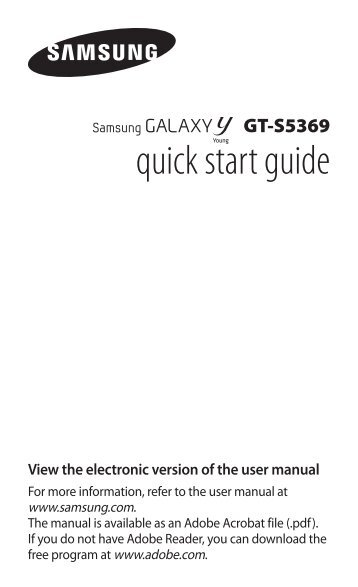 Samsung Samsung
Galaxy Y - Quick Guide_1.16 MB, pdf, ENGLISH(Europe)