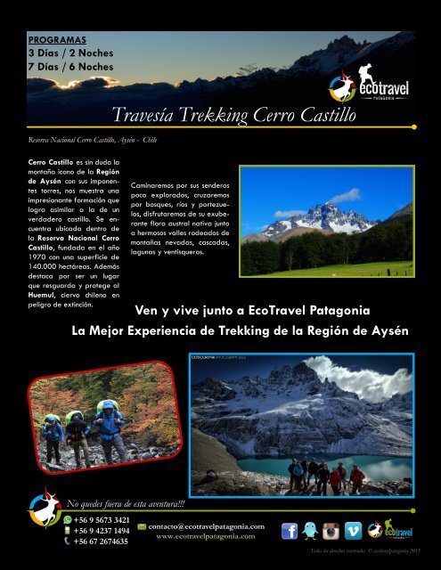 Travesía Trekking Cerro Castillo