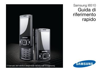 Samsung GT-I8510 - Quick Guide_3.13 MB, pdf, ITALIAN