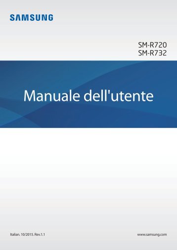 Samsung Gear S2 classic - User Manual(Tizen)_4.31 MB, pdf, ITALIAN
