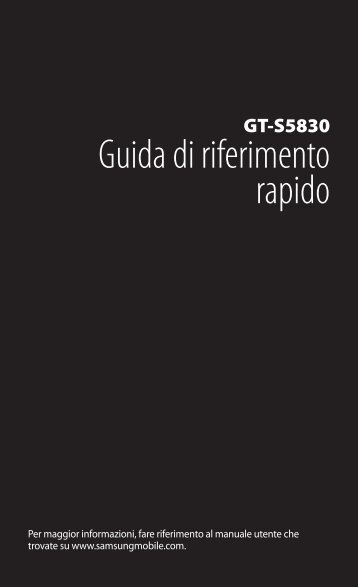 Samsung Galaxy Ace - Quick Guide_0.26 MB, pdf, ITALIAN(Orange)