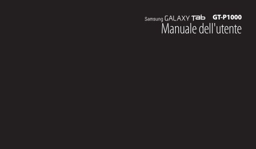 Samsung GT-P1000/DM16 - User Manual((for SWISS))_1.85 MB, pdf, ITALIAN(Orange)