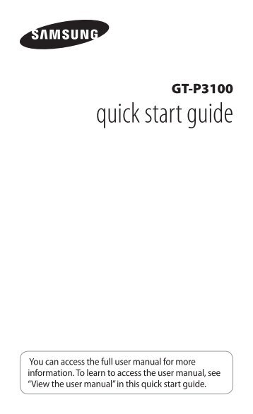 Samsung Galaxy Tab 2 (7.0, 3G) - Quick Guide_1.41 MB, pdf, ENGLISH(Europe)