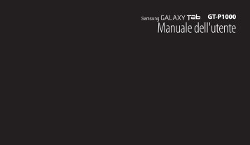 Samsung Galaxy Tab (7.0, 3G) - User Manual((for SWISS))_1.85 MB, pdf, ITALIAN(Orange)