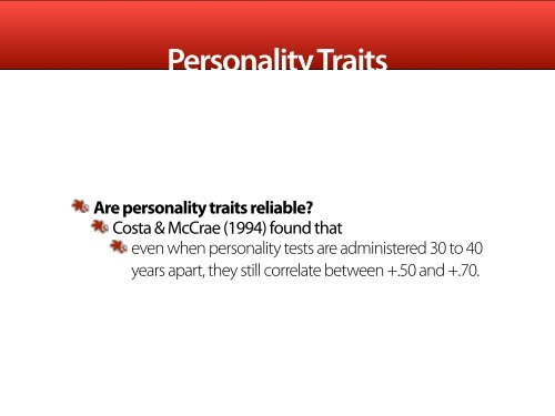 Are personality traits important? - People