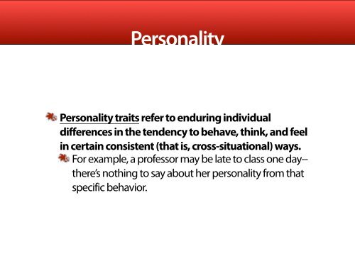 Are personality traits important? - People