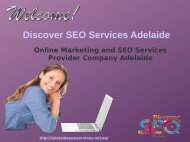 SEO Services provider company Adelaide