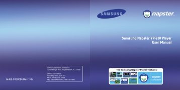 Samsung YP-910GS - User Manual_1.2 MB, pdf, ENGLISH