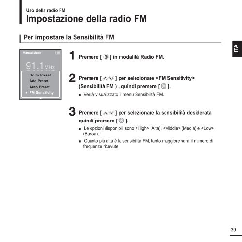 Samsung YP-K3JZB - User Manual_0.9 MB, pdf, ITALIAN