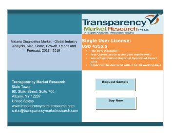 Malaria Diagnostics Market Analysis By Transparency Market Research