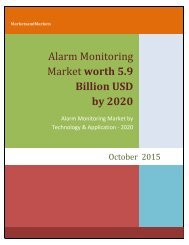 Alarm Monitoring Market worth 54.46 Billion USD by 2020