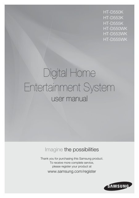 Samsung Ht D555wk User Manual 16 12 Mb Pdf English Arabic