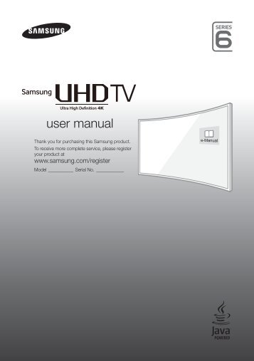 Samsung TV 48" UHD 4K Curvo Smart JU6500 Serie 6 - Quick Guide_11.13 MB, pdf, ENGLISH, GERMAN, ITALIAN