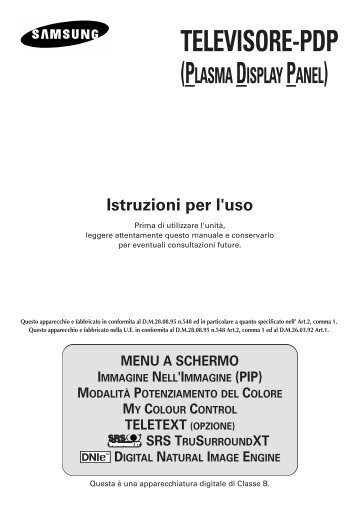 Samsung PS-50P4H1 - User Manual_8.14 MB, pdf, ITALIAN