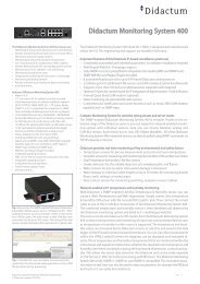 Data Sheet network enabled Didactum Monitoring System 400